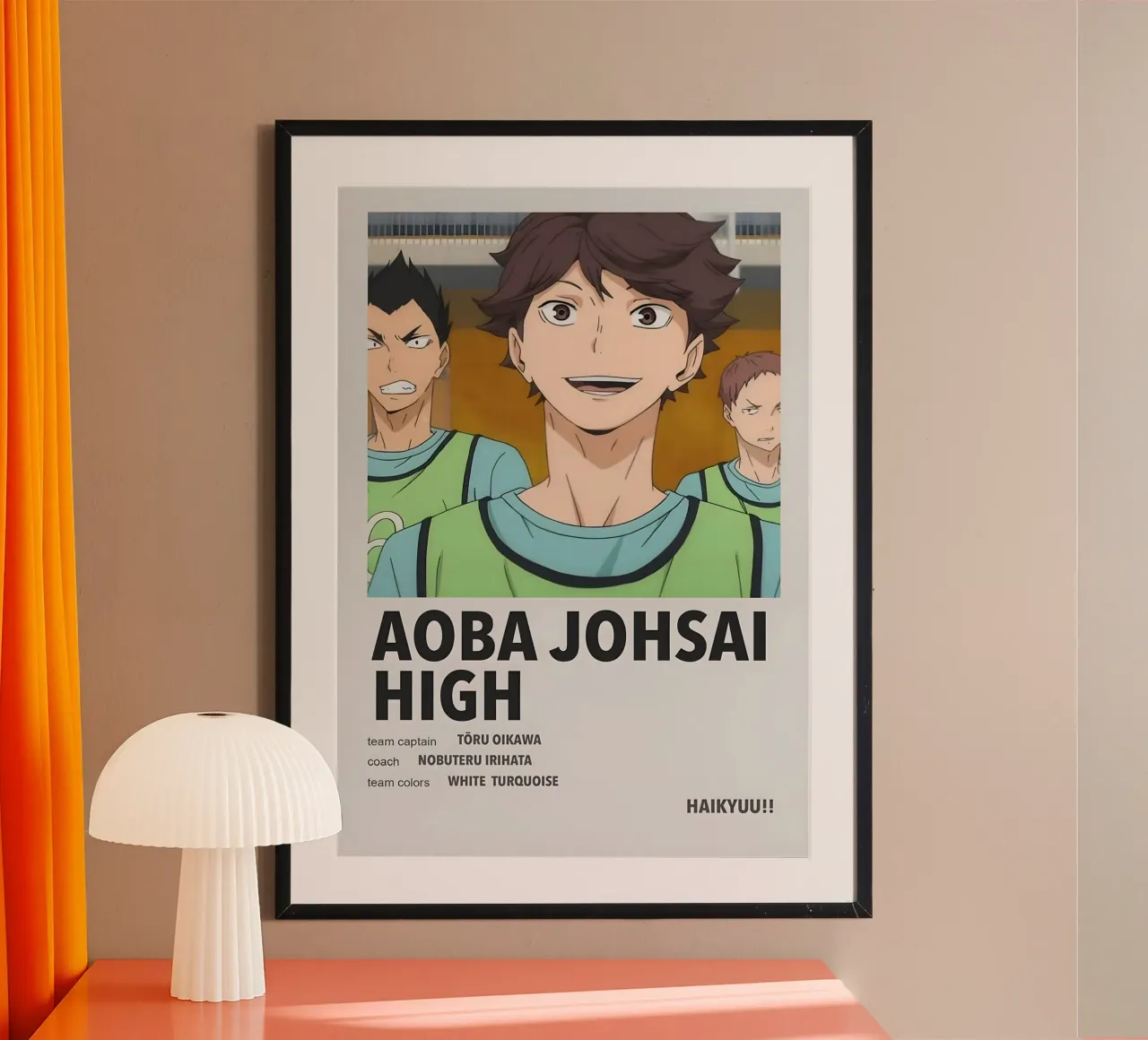 AOBA JOHSAI HIGH poster con telaio in legno da Totoya