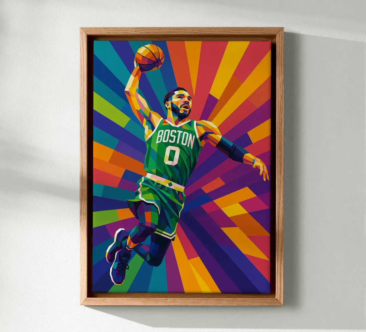 Jayson Tatum tela con Cornice a cassetta da HopeStudio