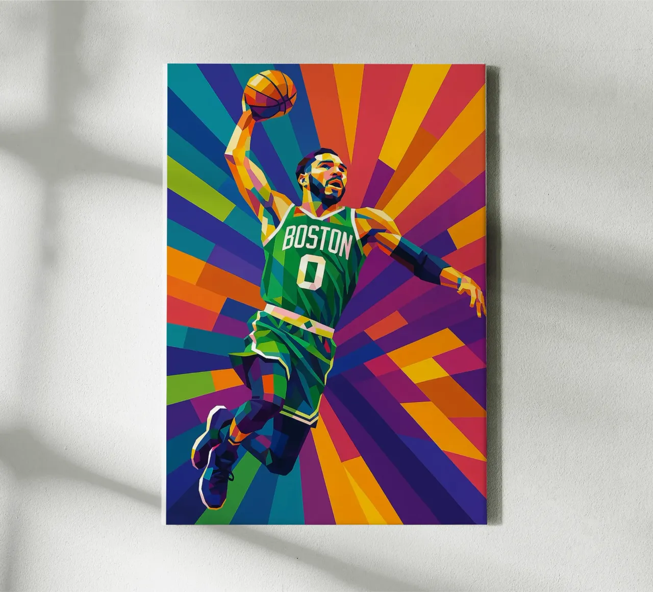 Jayson Tatum tela con Cornice a cassetta da HopeStudio