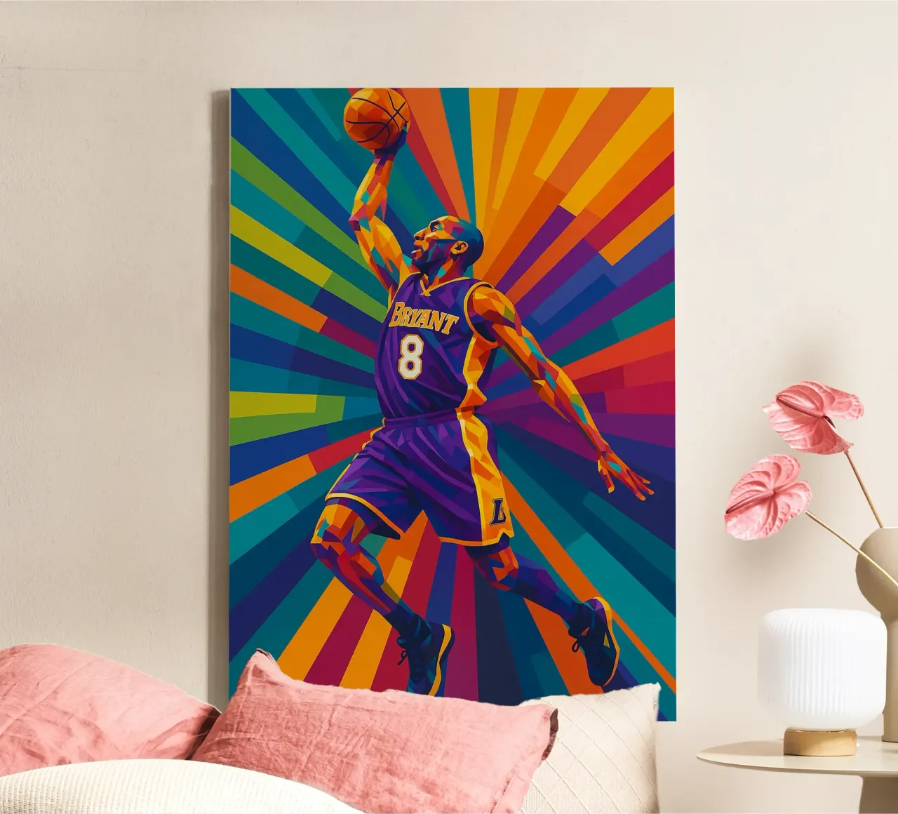 kobe bryant tela con Cornice a cassetta da HopeStudio