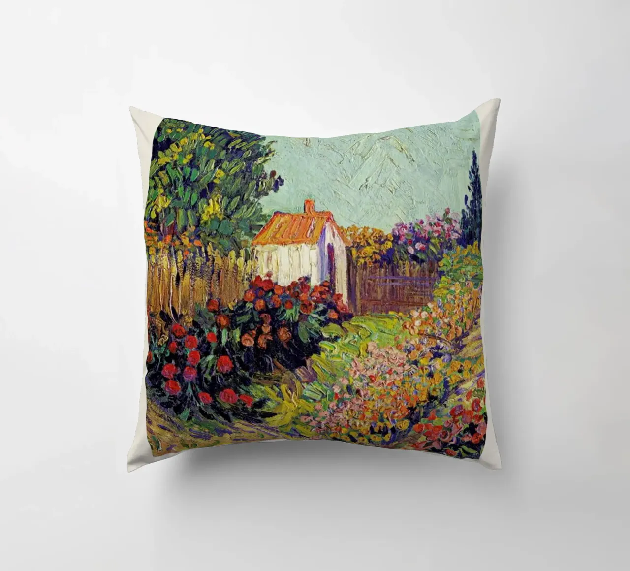 van Gogh - Landscape decorative cushion by Vintage by JUNIQE
