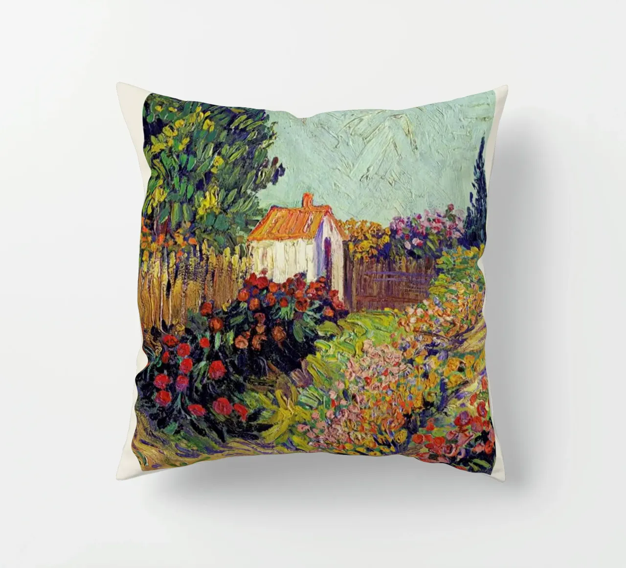 van Gogh - Landscape decorative cushion by Vintage by JUNIQE