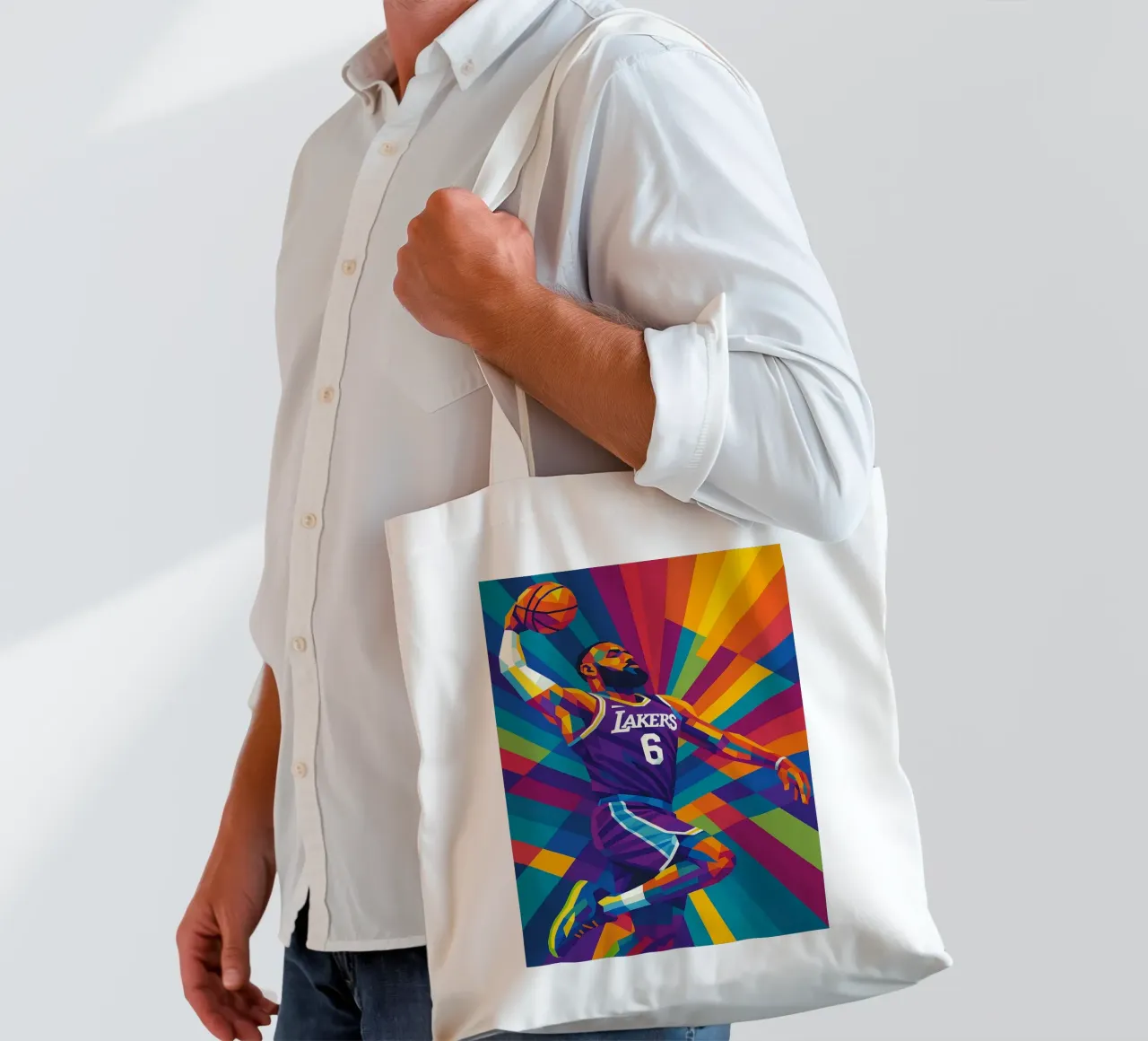 lebron james borsa in juta da HopeStudio