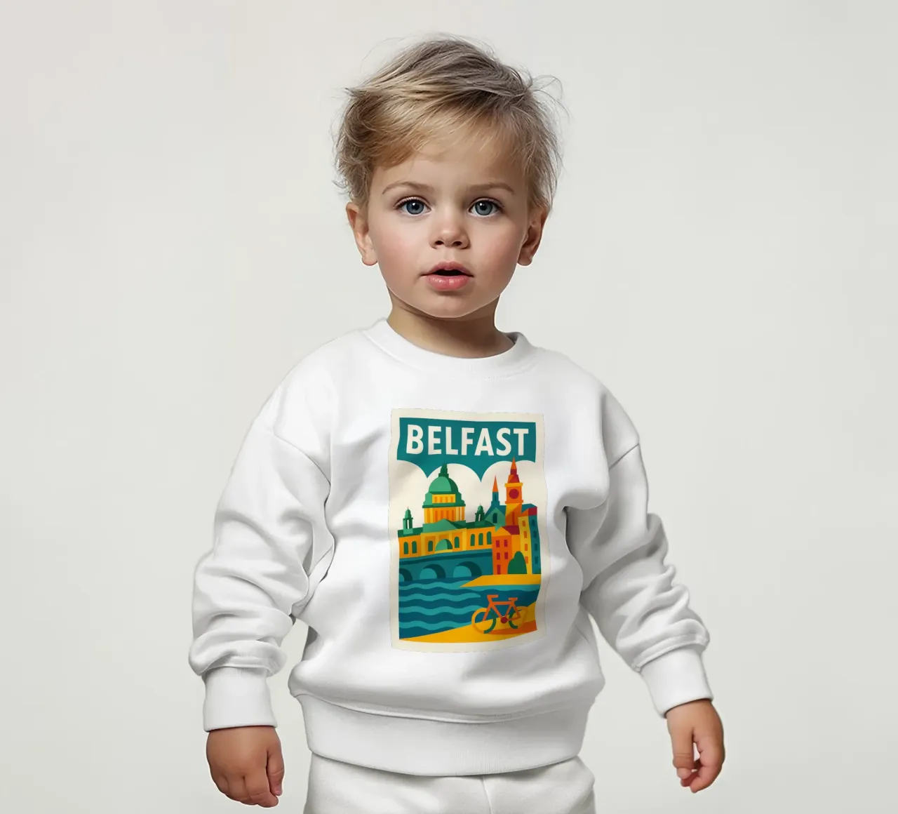 Belfast, la vivace e colorata capitale del Nord felpa neonato da JETLAG | affiches voyage