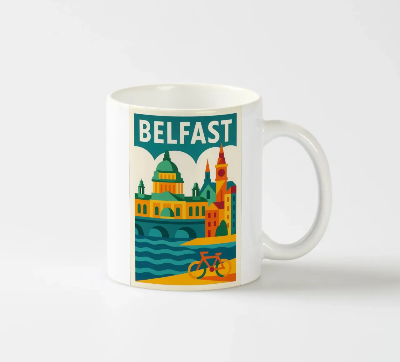 Belfast, la vivace e colorata capitale del Nord tazza in ceramica da JETLAG | affiches voyage