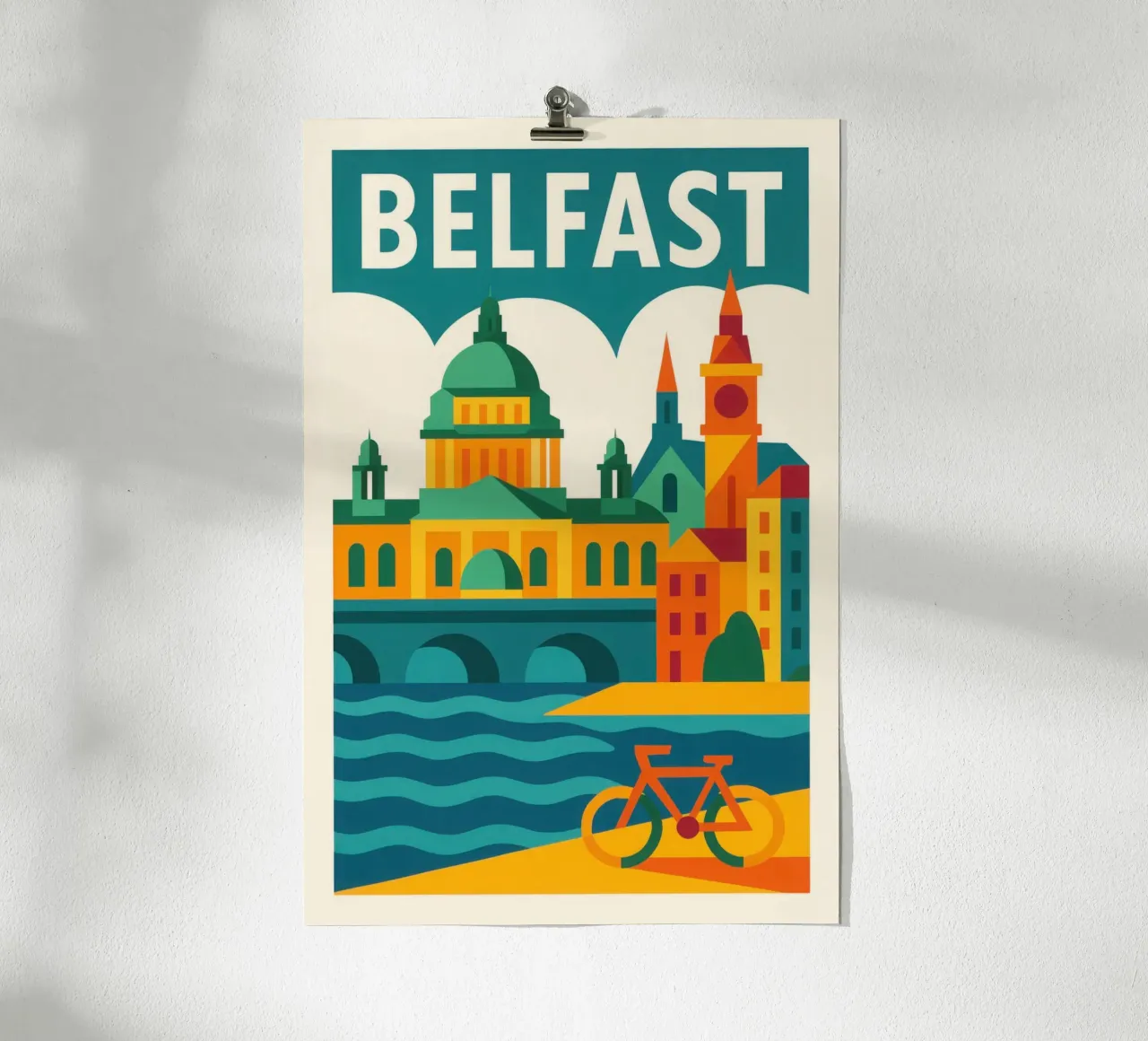 Belfast, la vivace e colorata capitale del Nord carta hahnemühle da JETLAG | affiches voyage