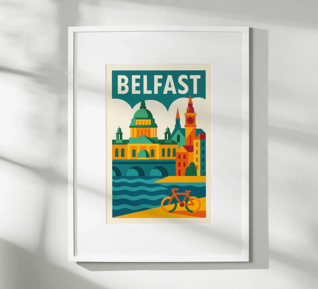 Belfast, la vivace e colorata capitale del Nord carta hahnemühle da JETLAG | affiches voyage