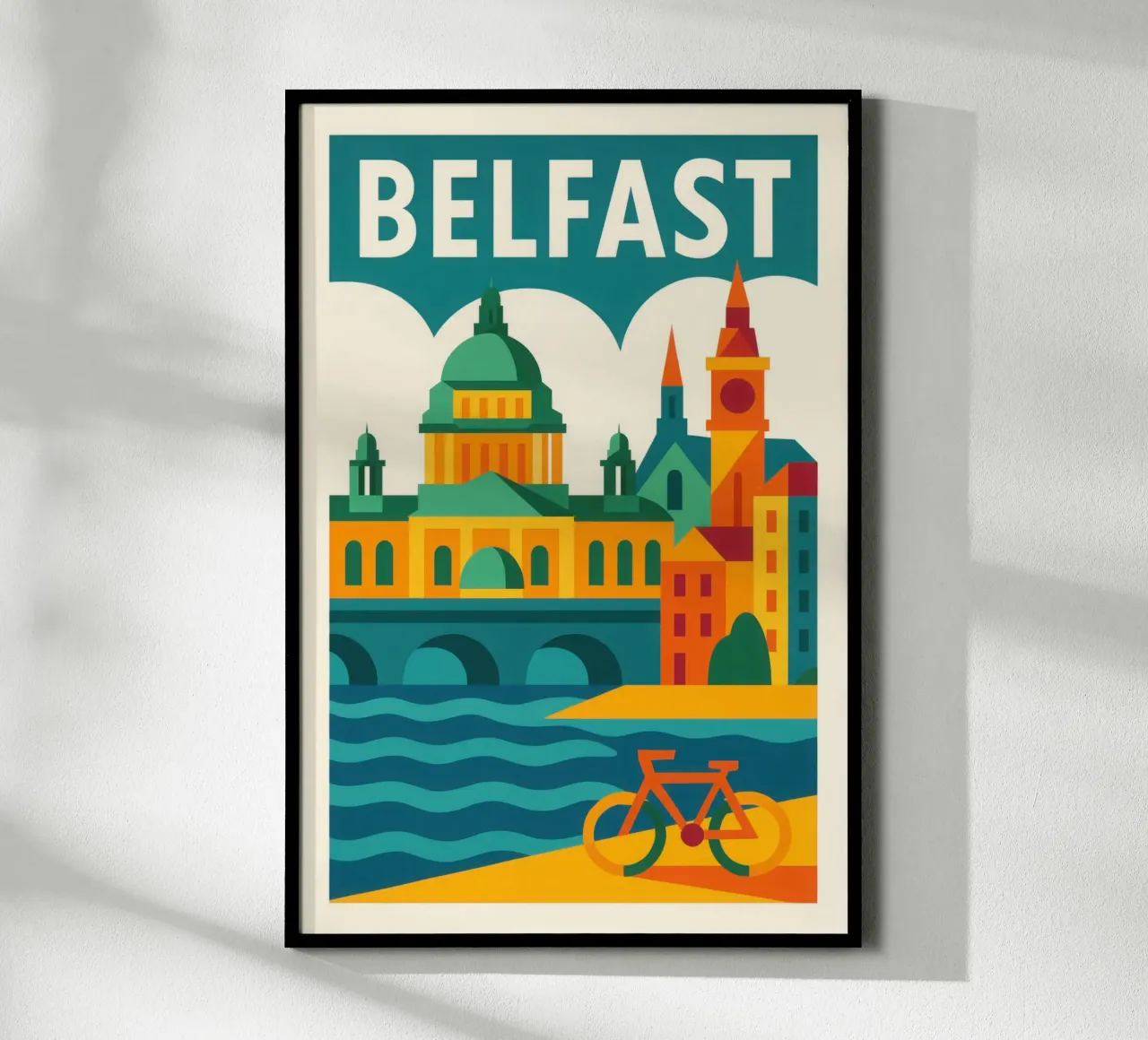 Belfast, la vivace e colorata capitale del Nord carta hahnemühle da JETLAG | affiches voyage