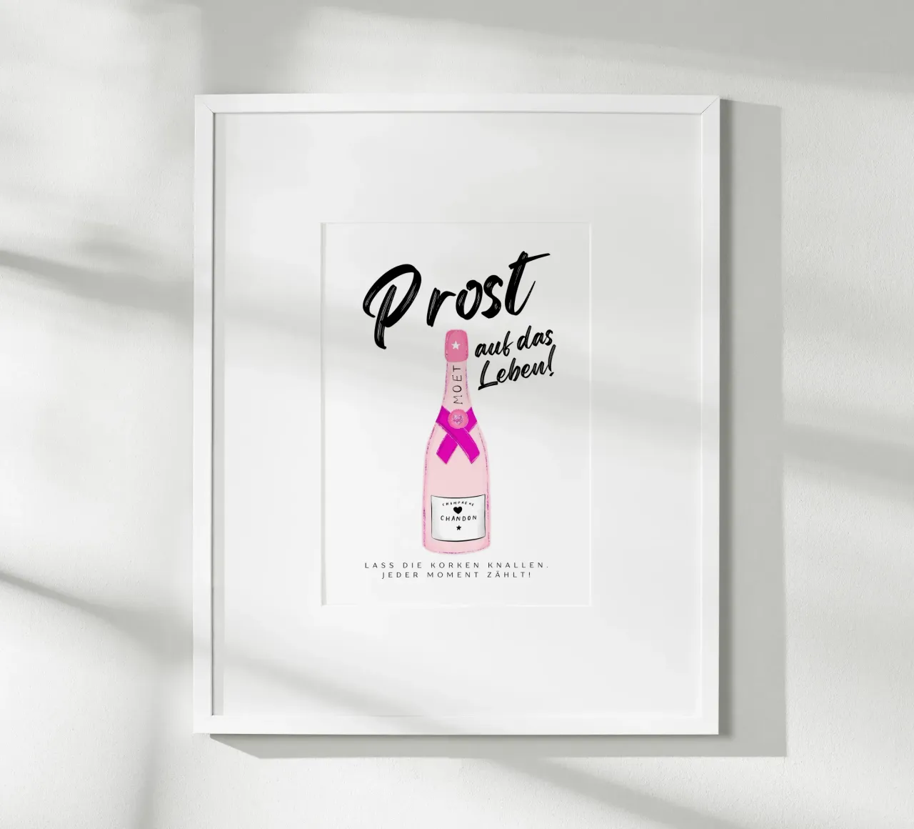 Prost - auf das Leben poster con telaio in alluminio da DigiWunderwerk