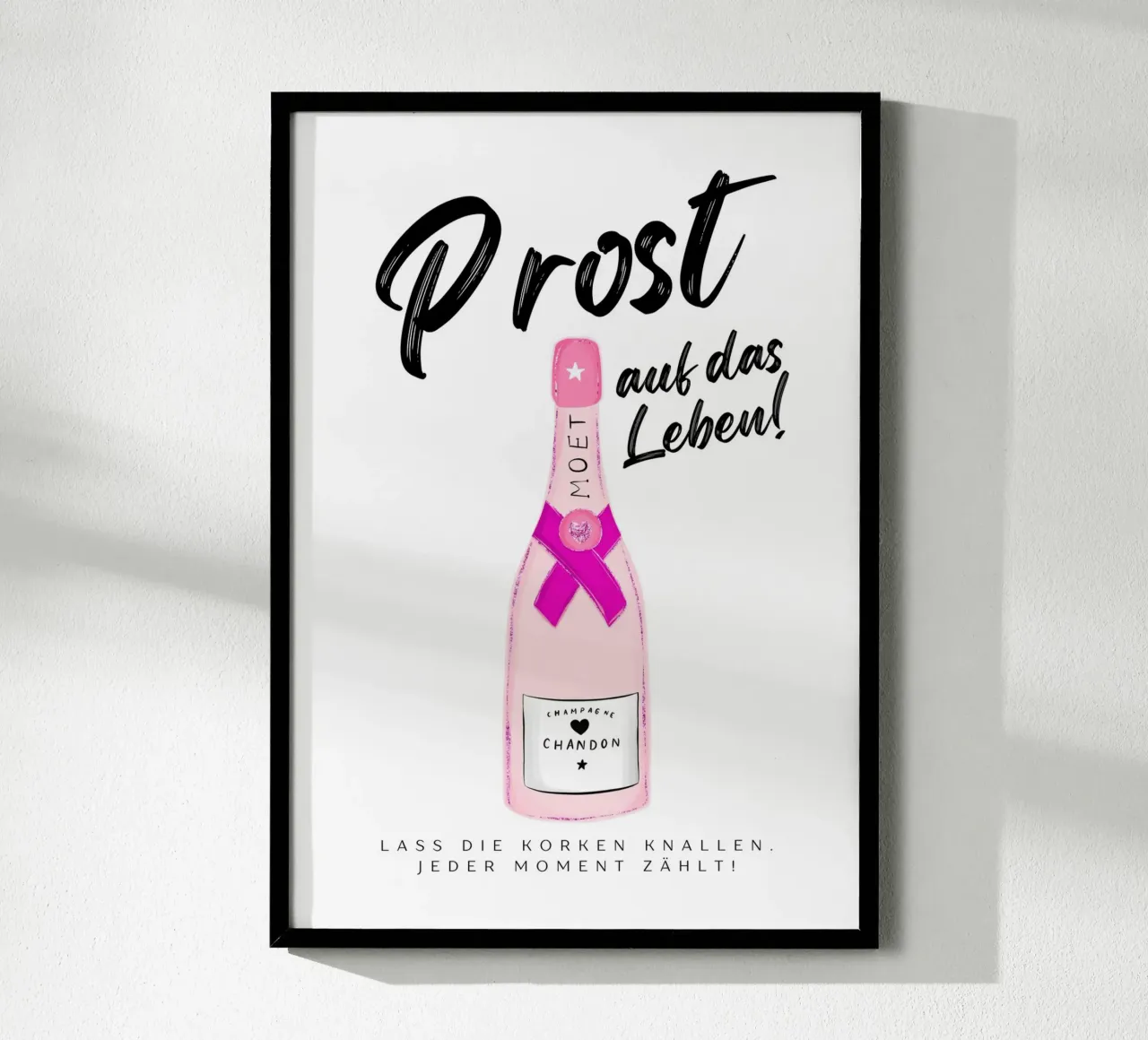 Prost - auf das Leben poster con telaio in alluminio da DigiWunderwerk