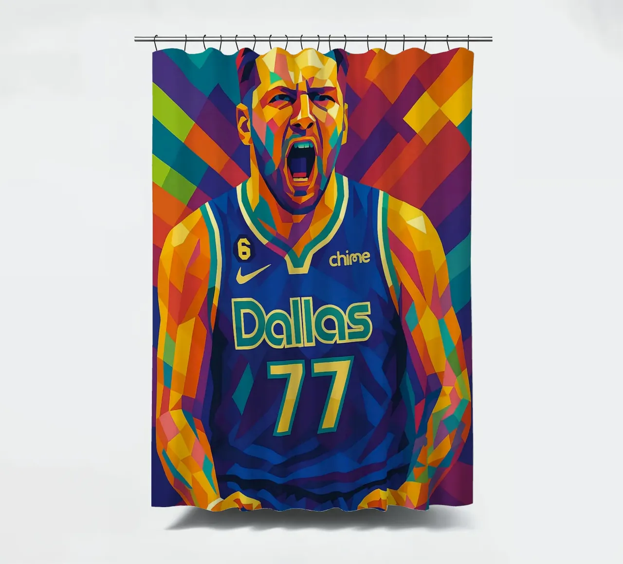 Luka Doncic Duschvorhang von HopeStudio