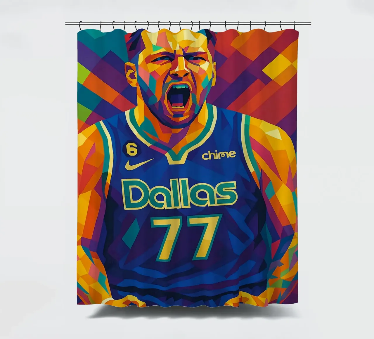 Luka Doncic Duschvorhang von HopeStudio