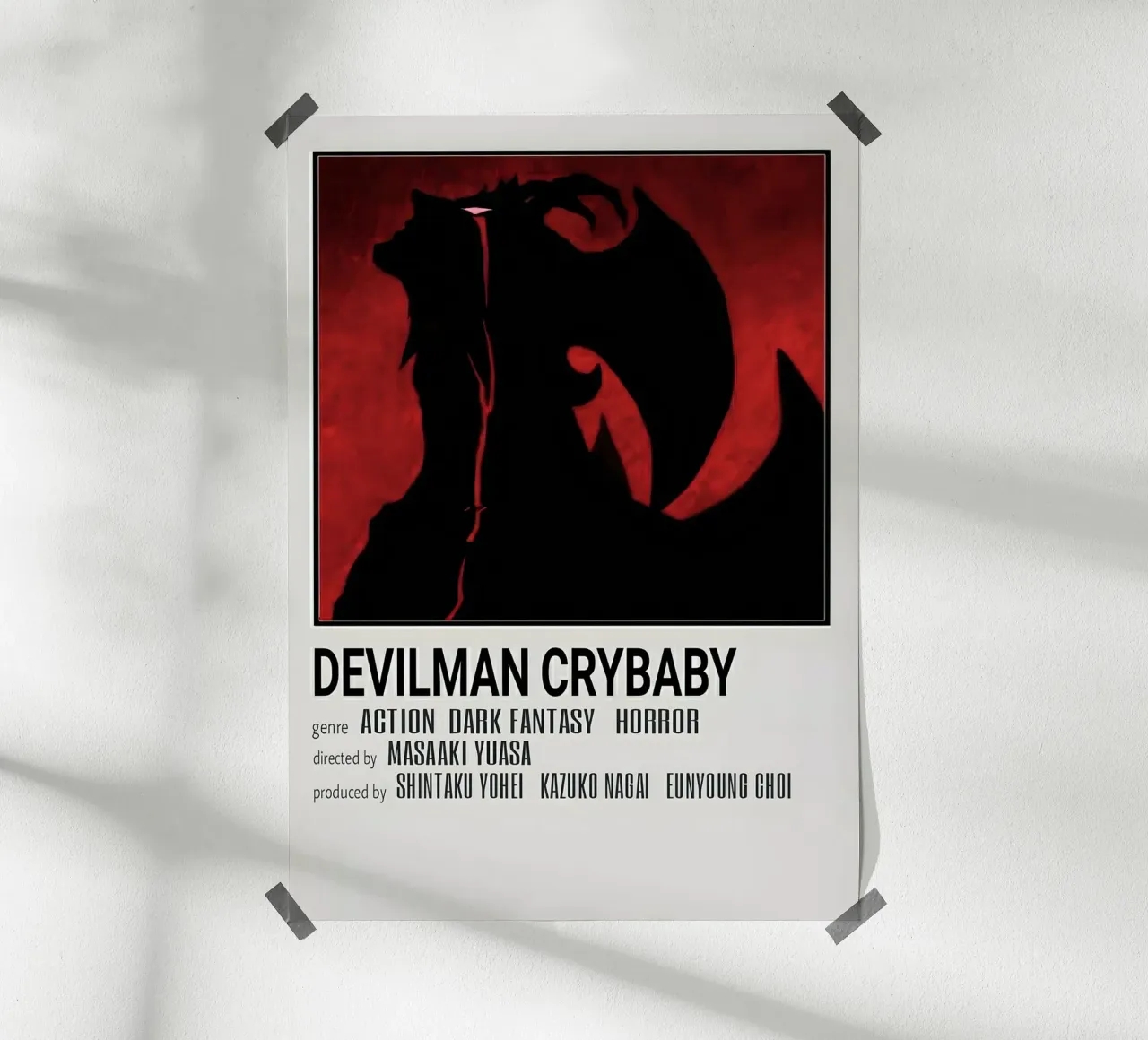 DEVILMAN CRYBABY poster con telaio in plastica da Totoya