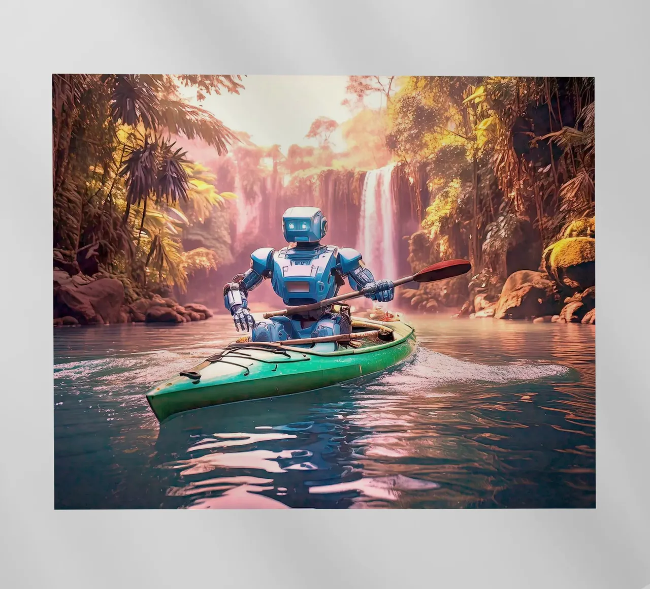 ROBOT EN CANOE. Rose pellicola backlit da Thierry vobmann photography