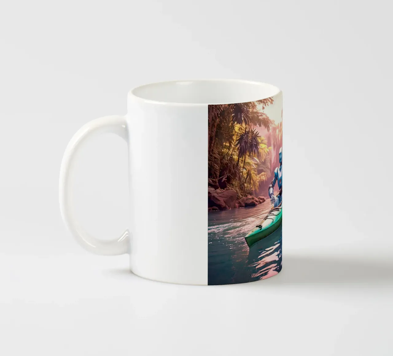 ROBOT EN CANOE. Rose tazza in ceramica da Thierry vobmann photography