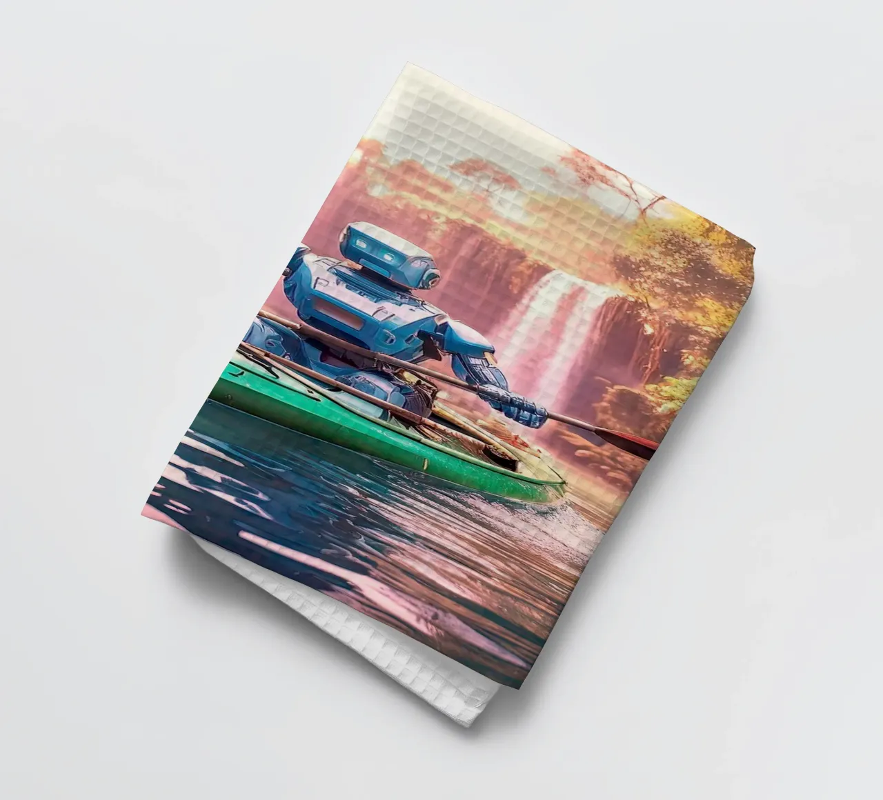 ROBOT EN CANOE. Rose canovaccio da cucina da Thierry vobmann photography