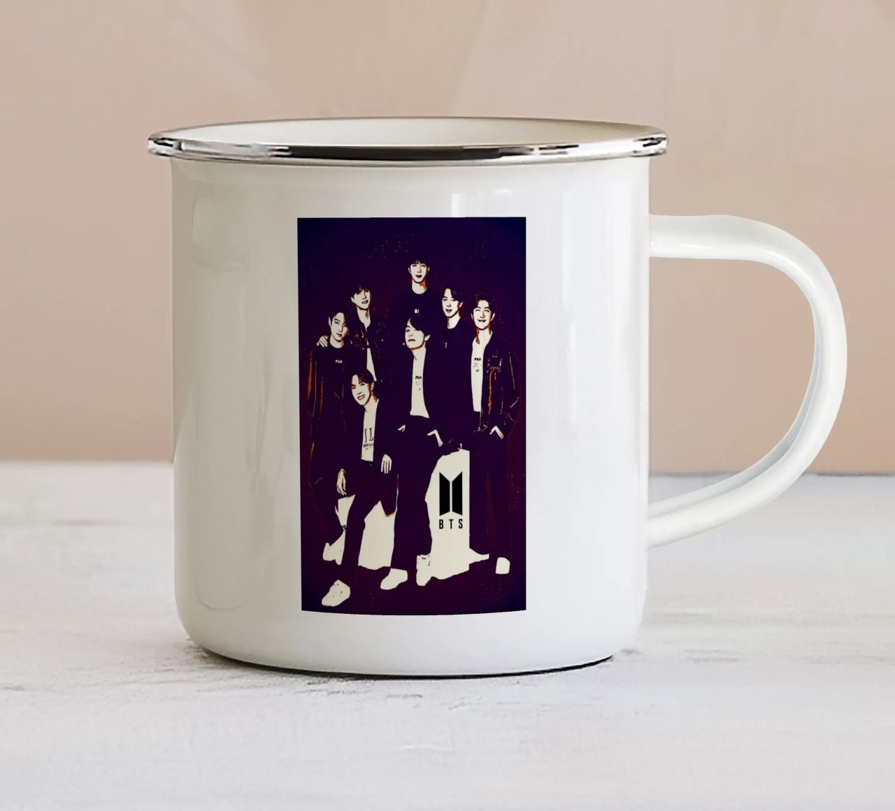 L'arte del BTS tazza in smalto da neonartroom