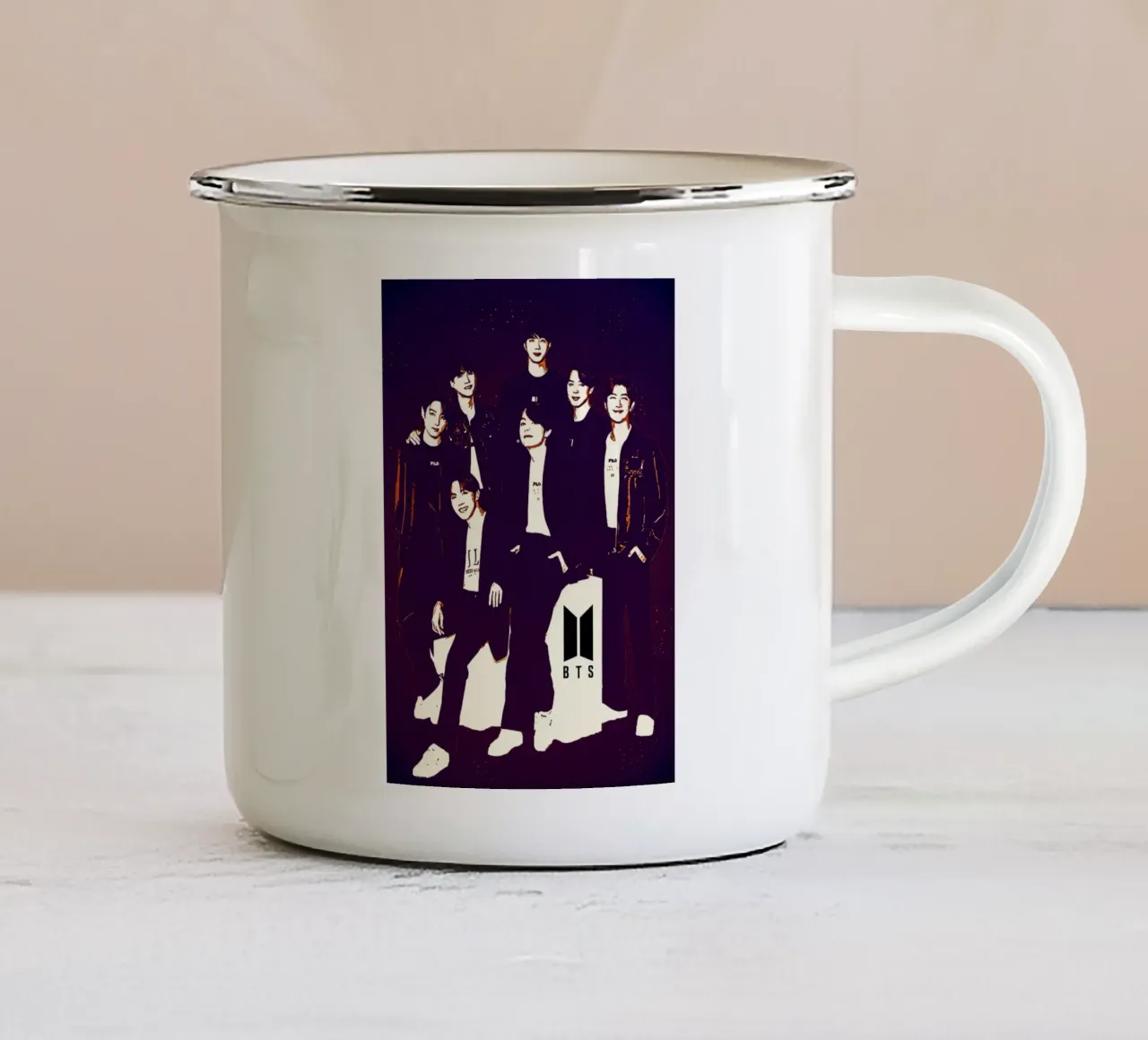 L'arte del BTS tazza in smalto da neonartroom