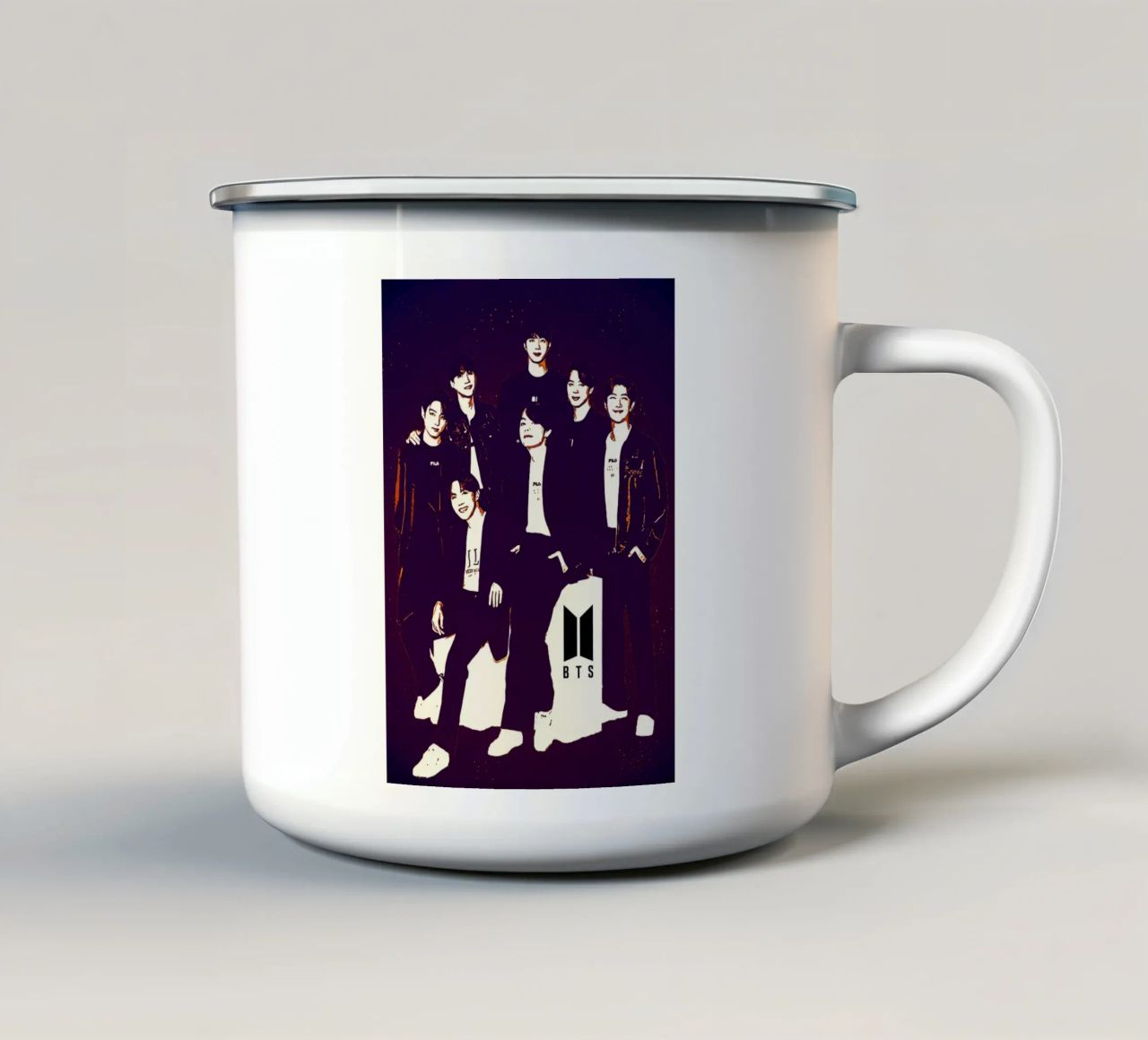 L'arte del BTS tazza in smalto da neonartroom