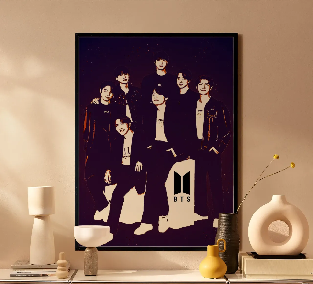 L'arte del BTS poster con telaio in legno da neonartroom