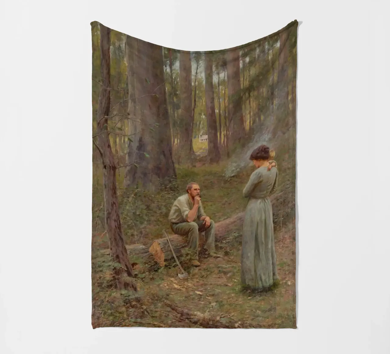Frederick McCubbin - The Pioneer fleece blanket by Wirla