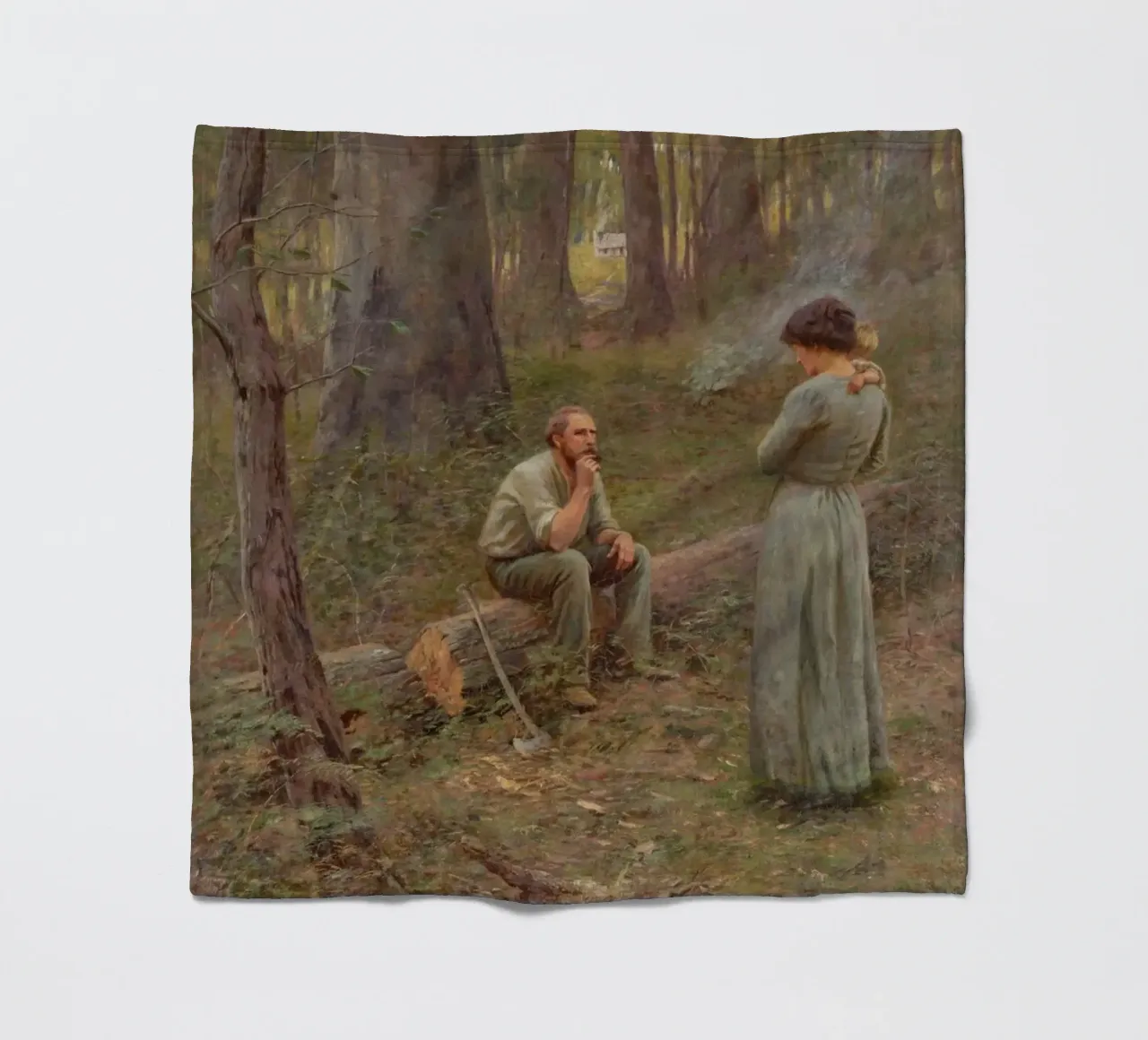 Frederick McCubbin - The Pioneer fleece blanket by Wirla