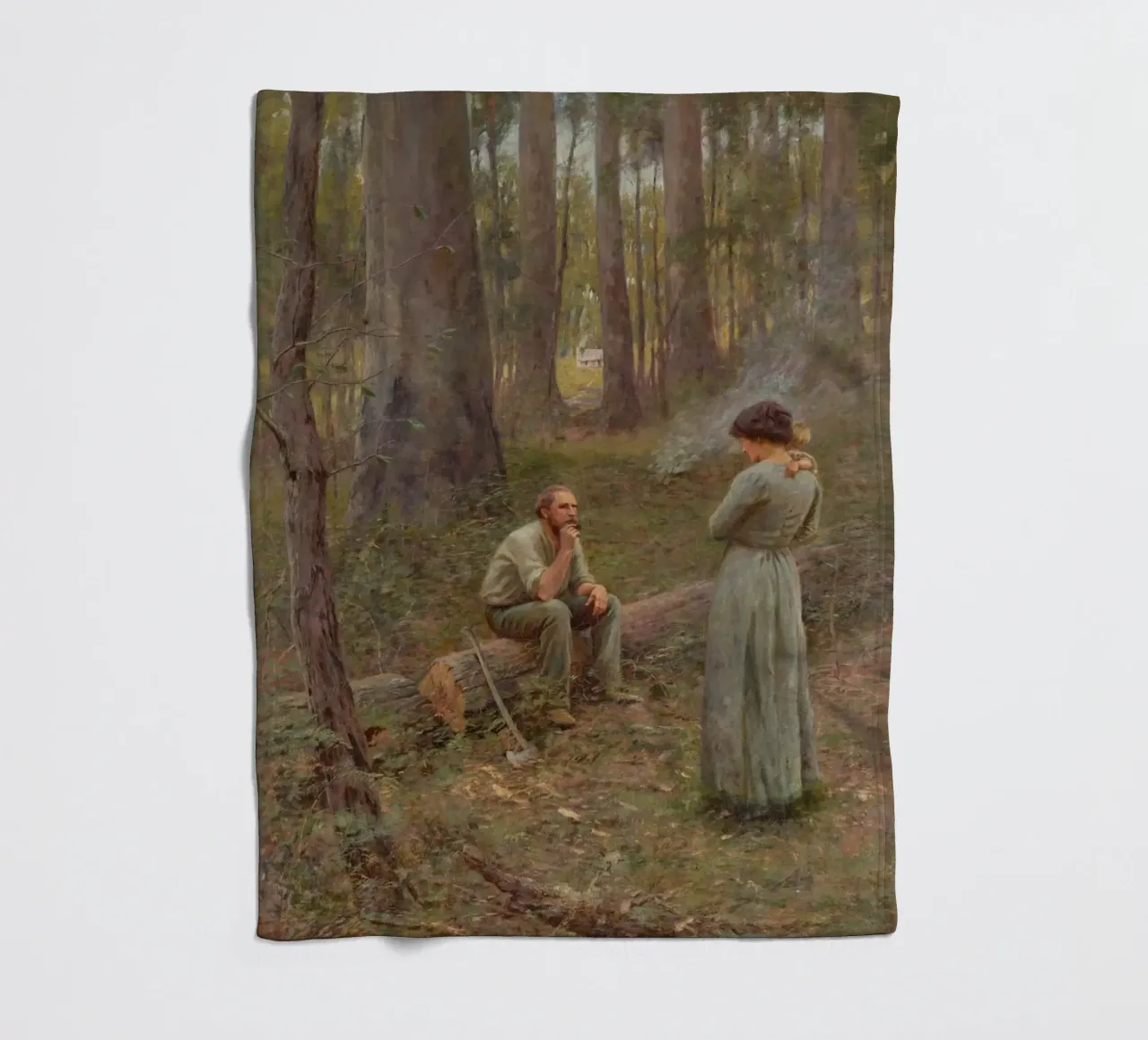 Frederick McCubbin - The Pioneer fleece blanket by Wirla