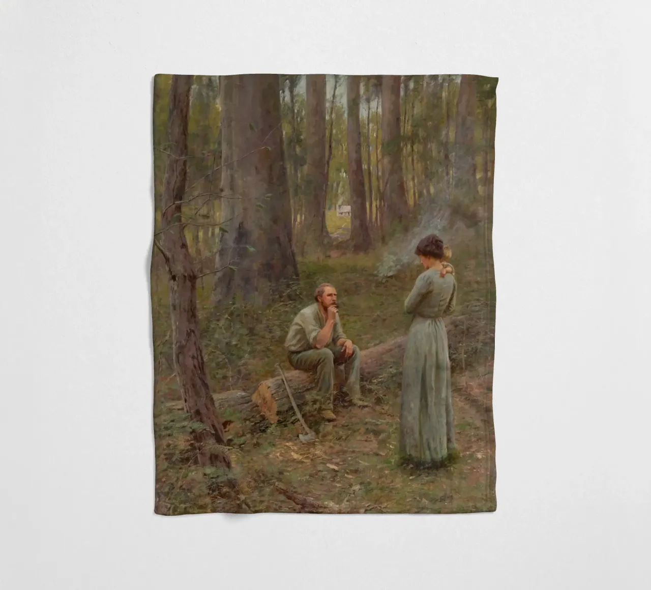 Frederick McCubbin - The Pioneer fleece blanket by Wirla