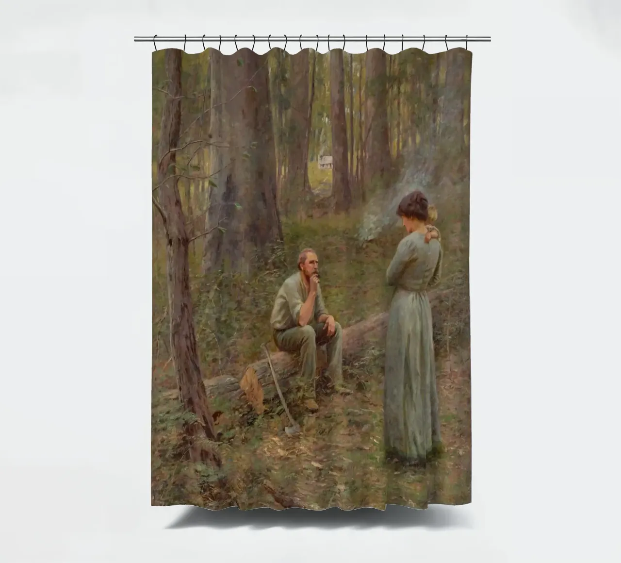 Frederick McCubbin - The Pioneer shower curtain by Wirla