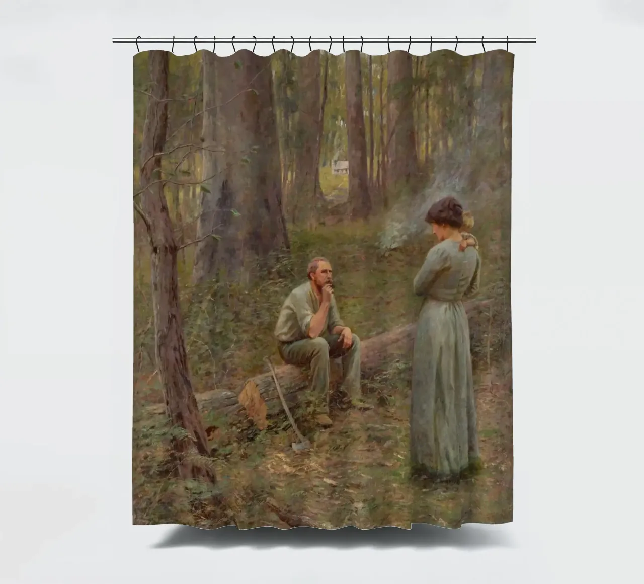 Frederick McCubbin - The Pioneer shower curtain by Wirla