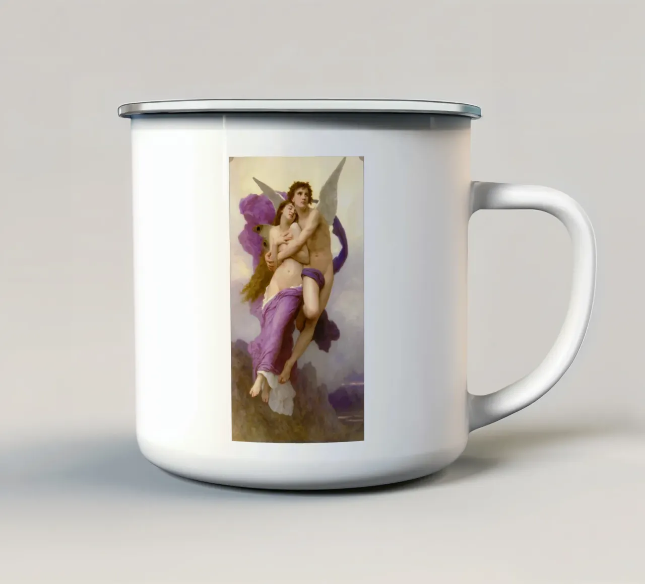 William-Adolphe Bouguereau - Il rapimento di Psiche (1895) tazza in smalto da Wirla