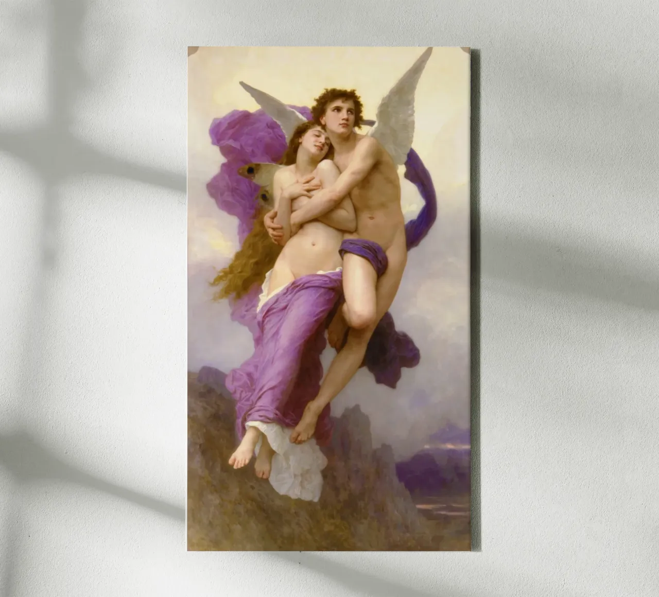 William-Adolphe Bouguereau – The Abduction of Psyche (1895) canvas with Floater frame by Wirla