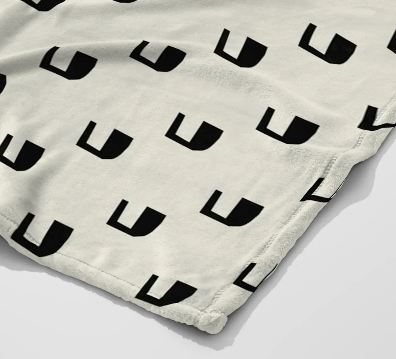 Schema ritmico nero coperta in pile da Little Dean