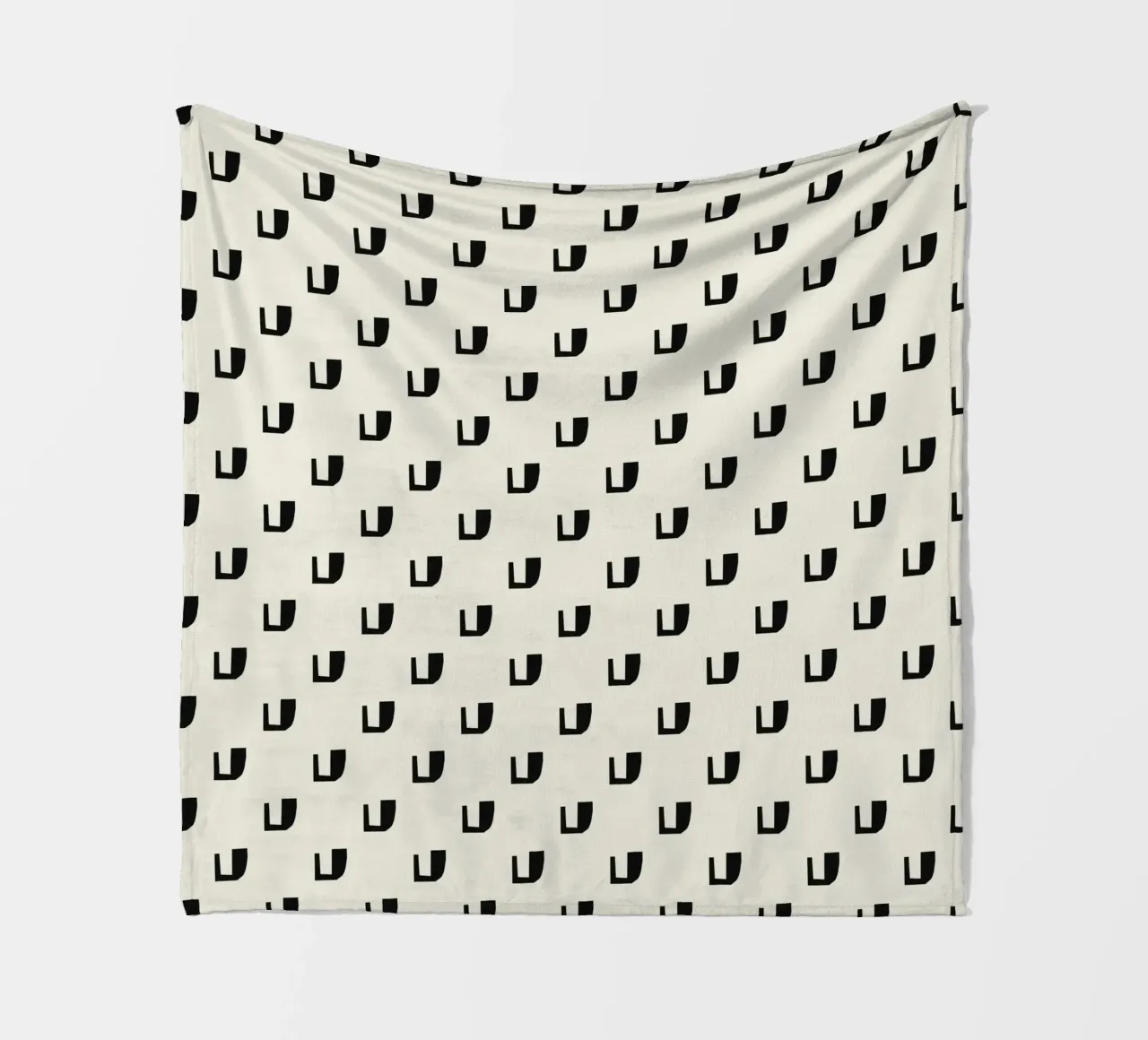Schema ritmico nero coperta in pile da Little Dean