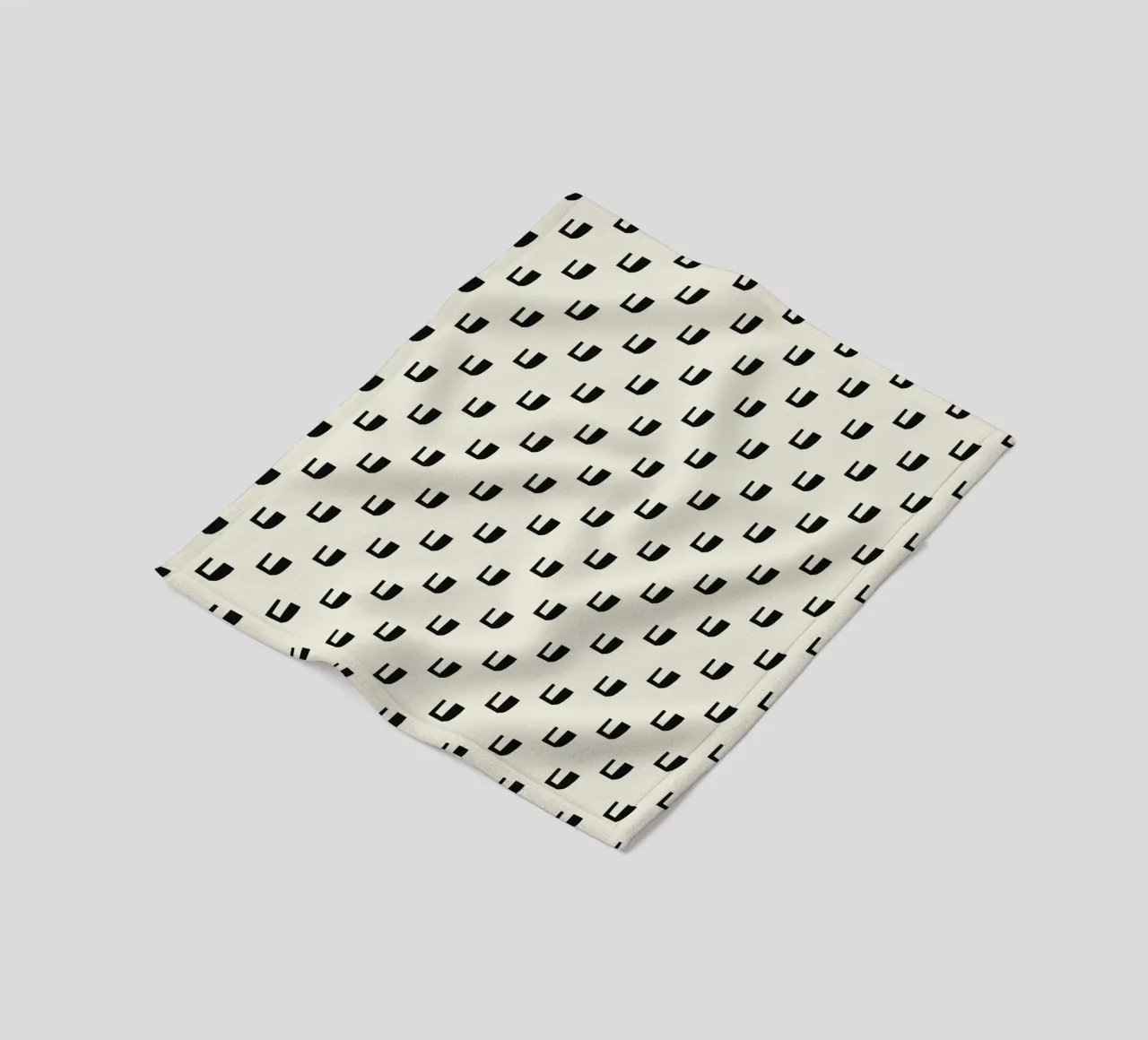 Schema ritmico nero coperta in pile da Little Dean