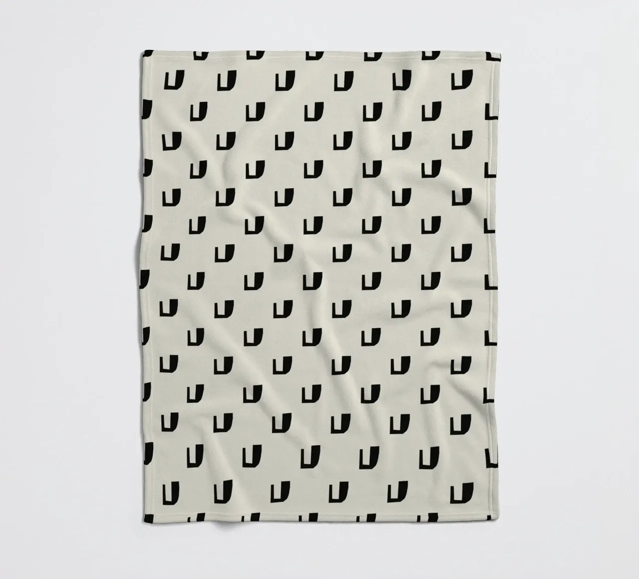 Schema ritmico nero coperta in pile da Little Dean