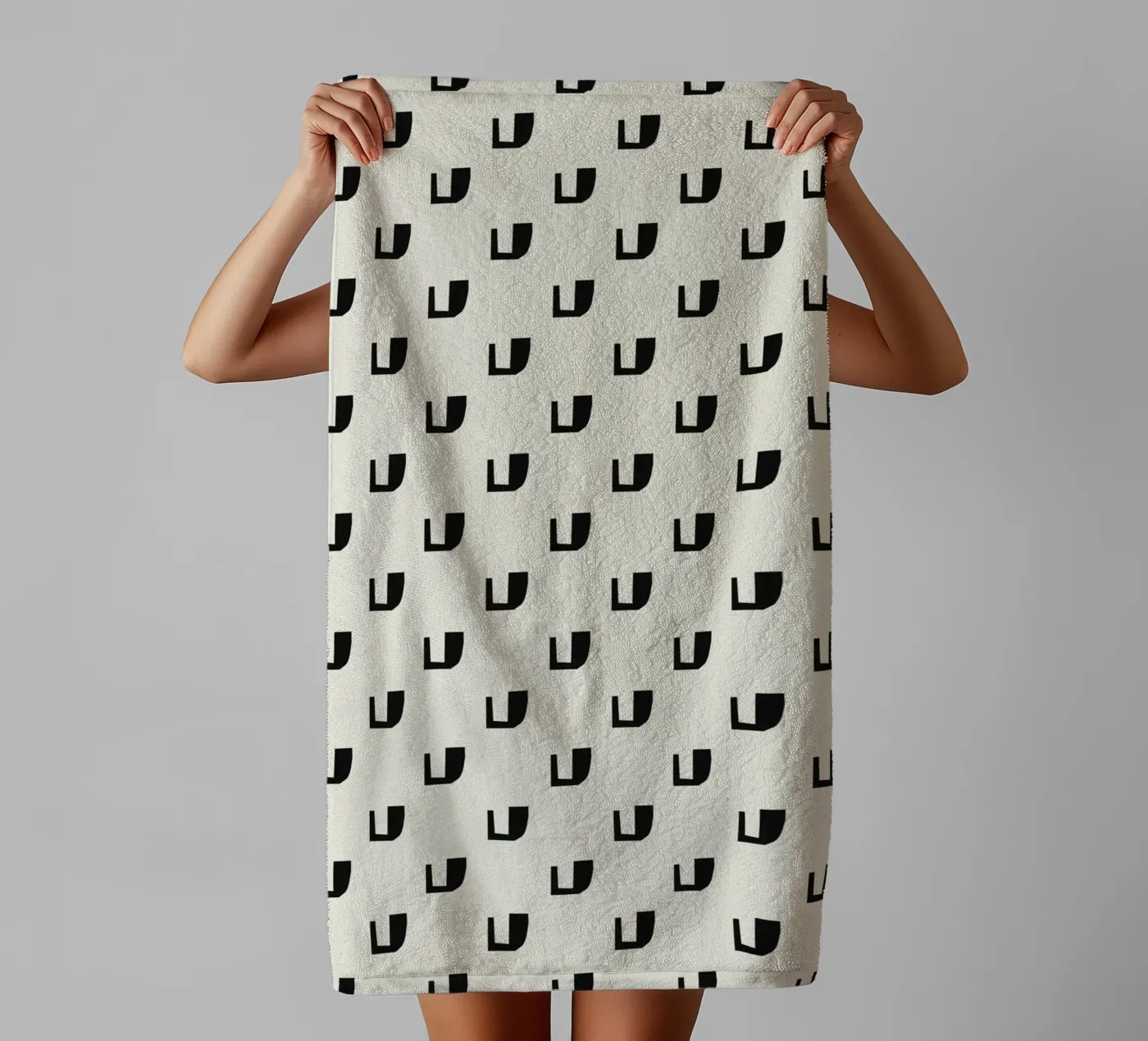 Black rhythm pattern asciugamano da bagno da Little Dean