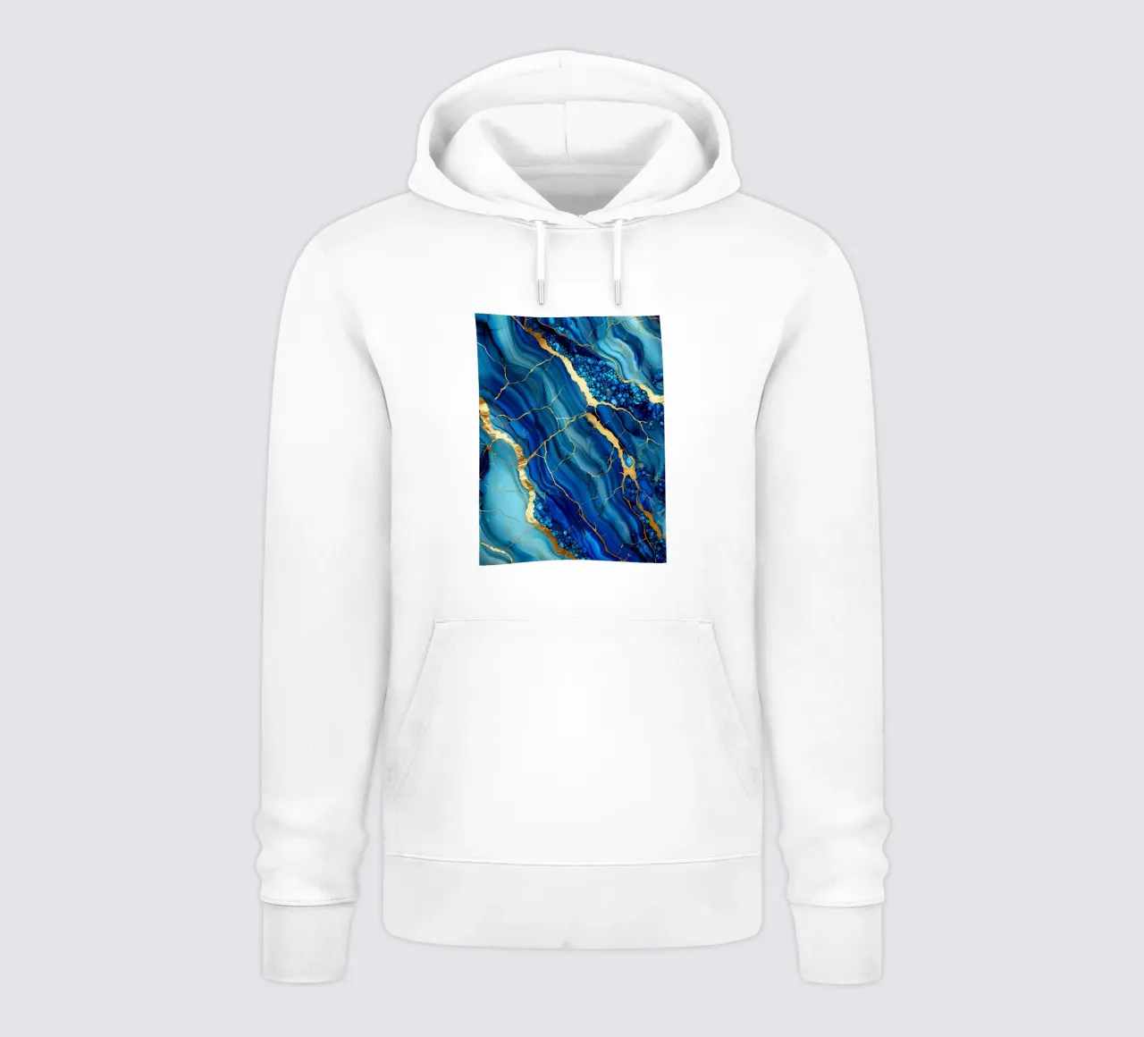 Fluidi di marmo blu felpa con cappuccio da ARTVI-SHOP