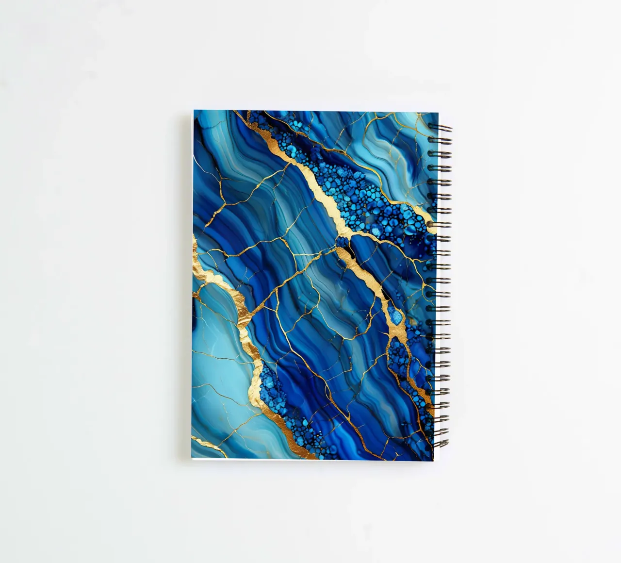 Blue marble fluids spiral notebook by 🎁 ARTVI-SHOP