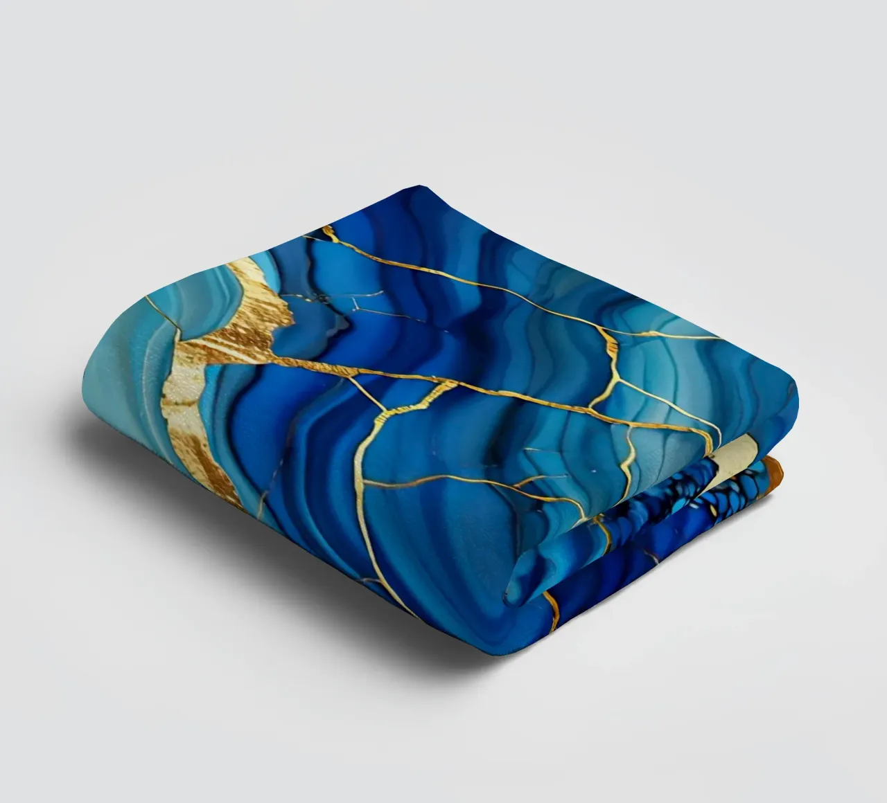 Fluidi di marmo blu asciugamano da bagno da 🎁 ARTVI-SHOP