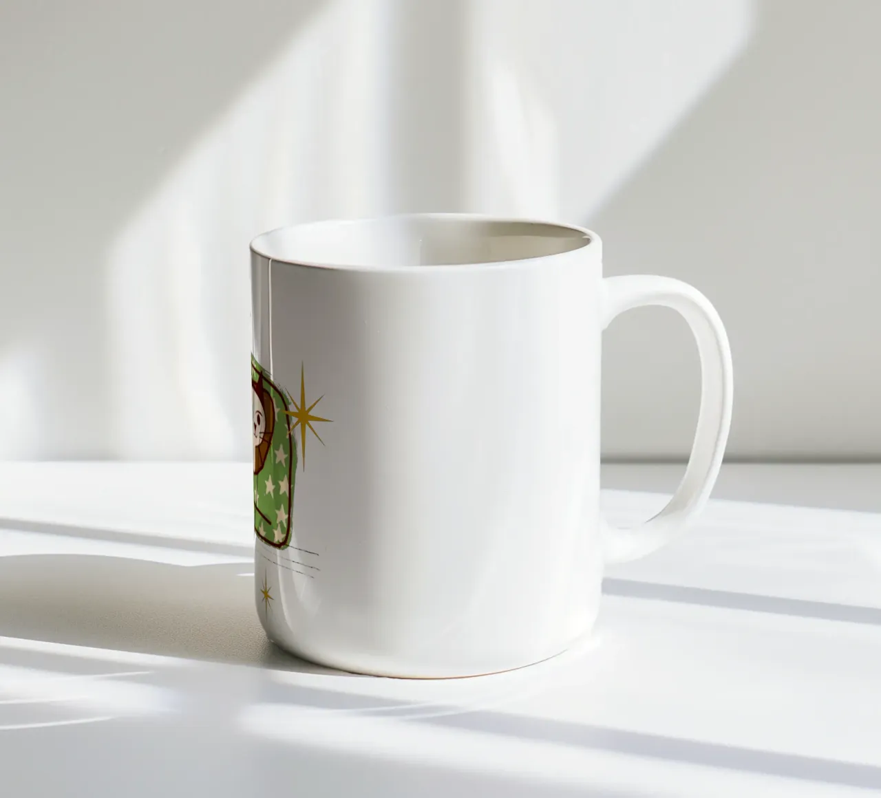 Gatto retrò in letto stellato tazza in ceramica da susanacosta