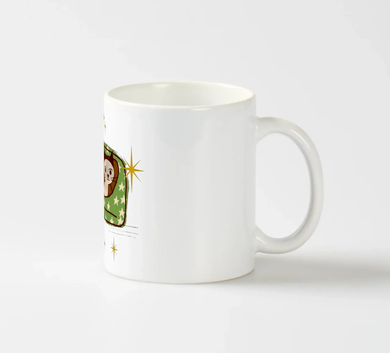 Gatto retrò in letto stellato tazza in ceramica da susanacosta