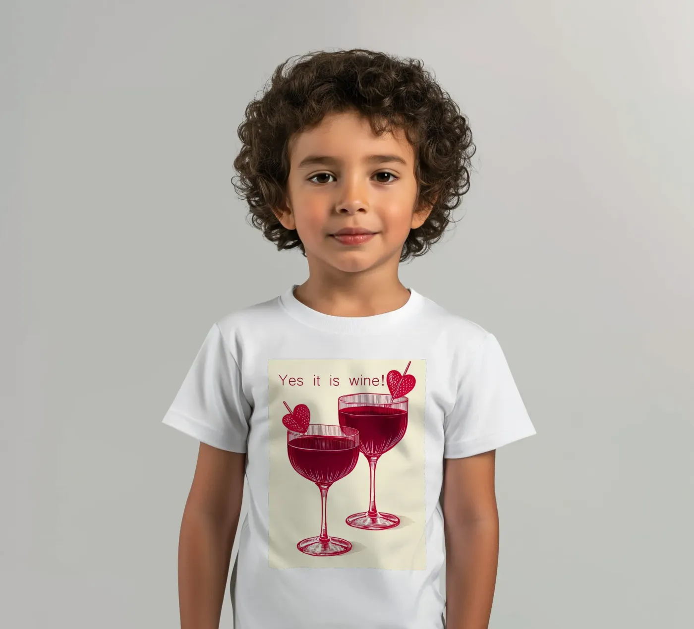 sì, è vino t-shirt bambini da 🎁 NOBELART