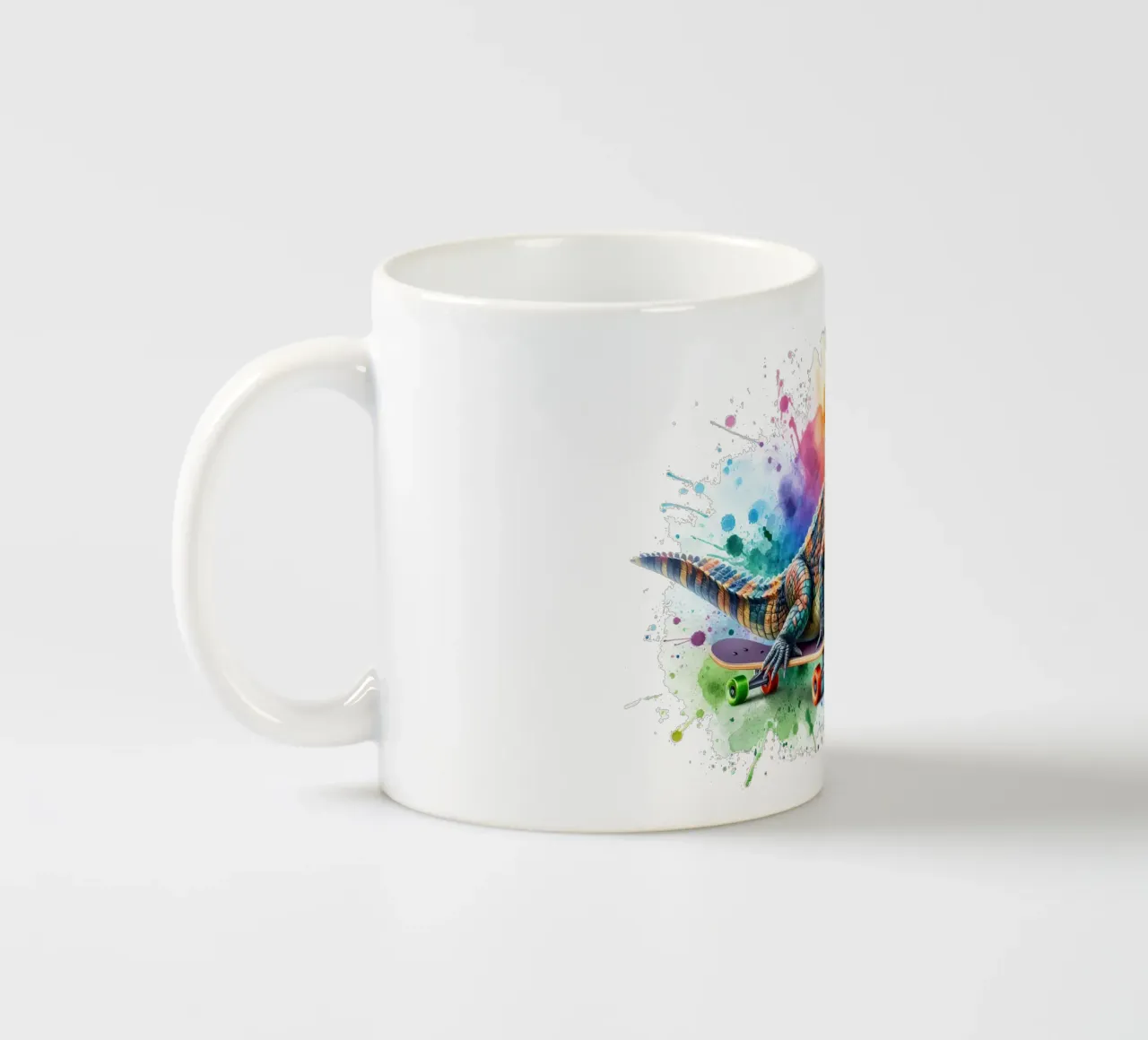 Skating Crocodile ceramic mug by 🎁 ARTVI-SHOP