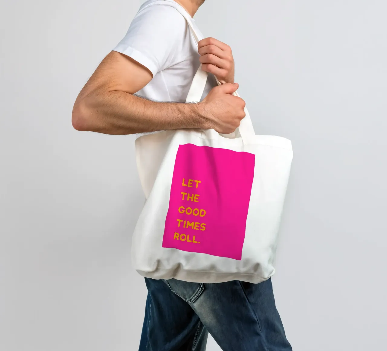 Let the good times roll. borsa in juta da Ohkimiko