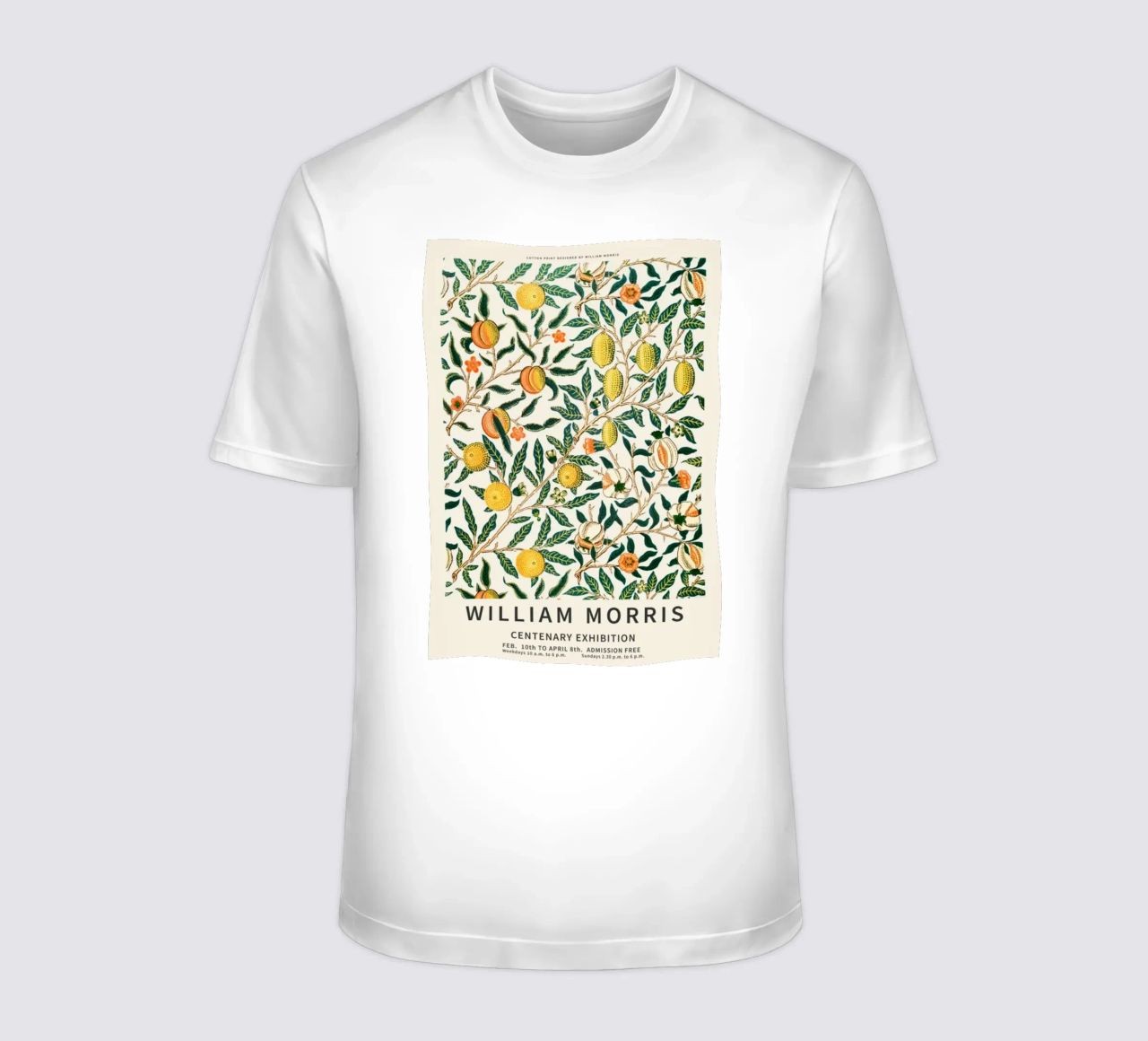 william morris-tree wit fruit t-shirt de Art Crew Kbm