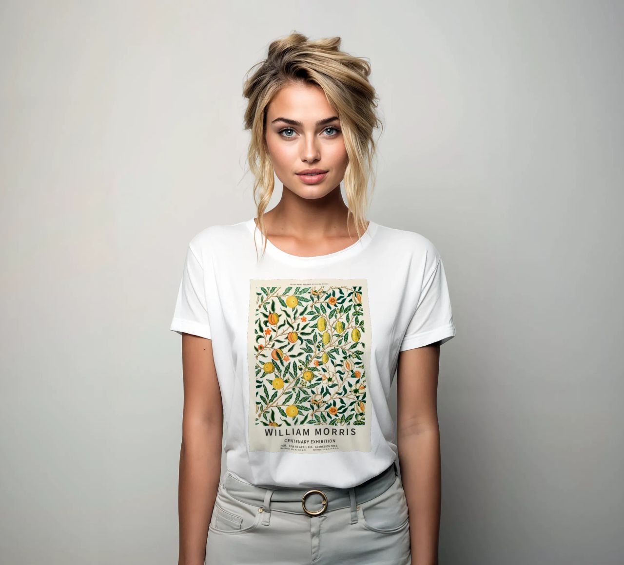 william morris-tree wit fruit t-shirt ajusté pour femmes de Art Crew Kbm