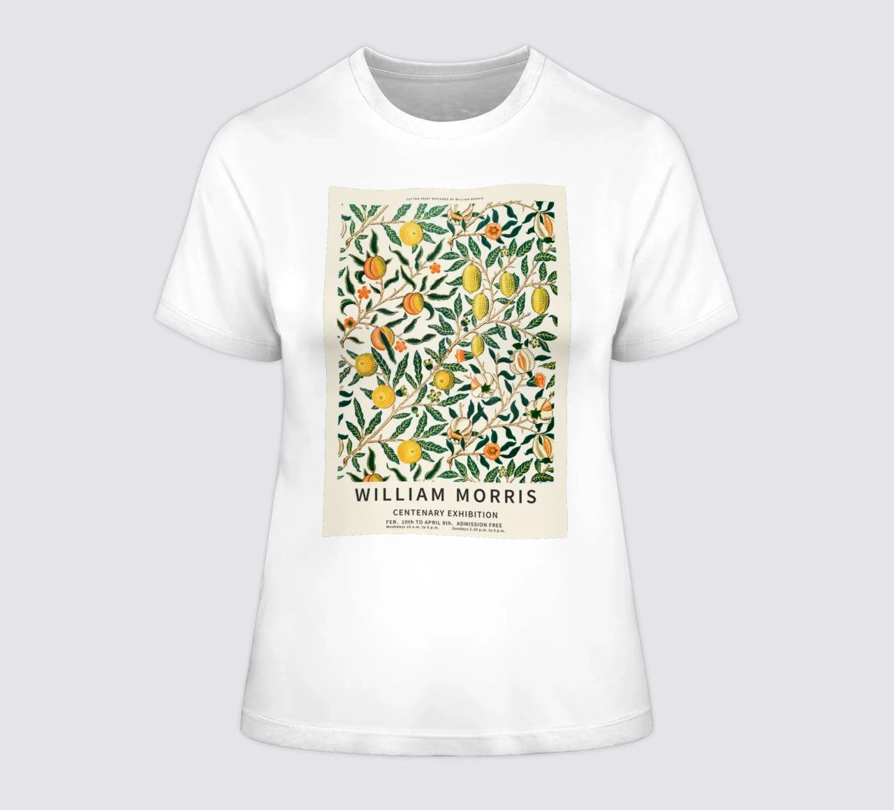 william morris-tree wit fruit t-shirt ajusté pour femmes de Art Crew Kbm