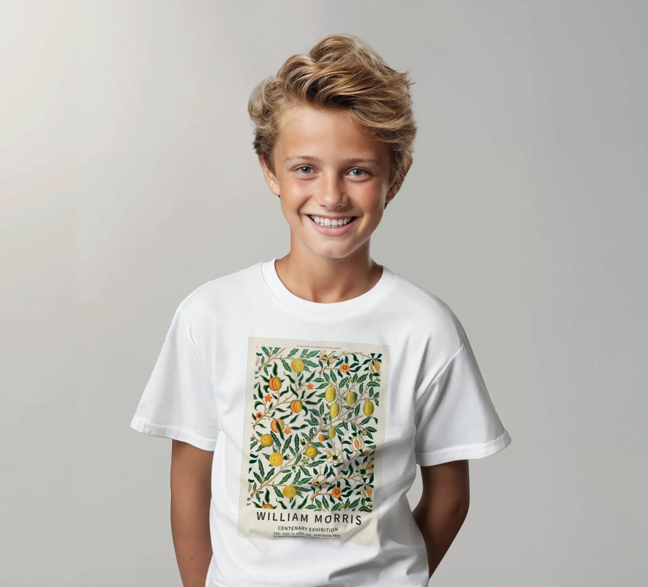 william morris-tree wit fruit t-shirt enfant de Art Crew Kbm