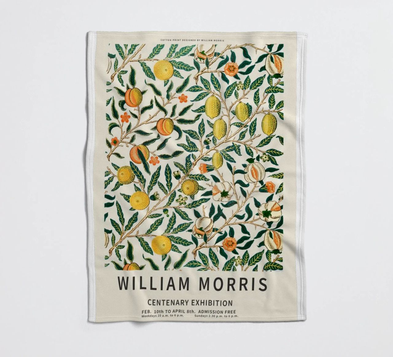william morris-tree wit fruit plaid polaire de Art Crew Kbm